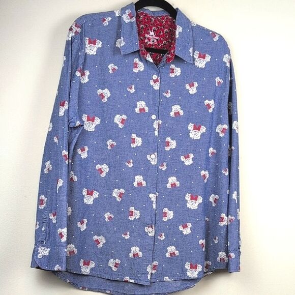 Disney Parks Limited Edition Spring Flower Festival Minnie Mouse Chambray Shirt - Picture 1 of 10